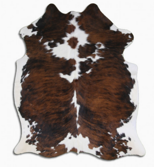 Exotic Tricolor Natural Cowhide -7 Foot+