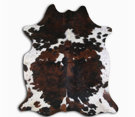 Exotic Tricolor Jumbo Cowhide Size 7-8 ft Big
