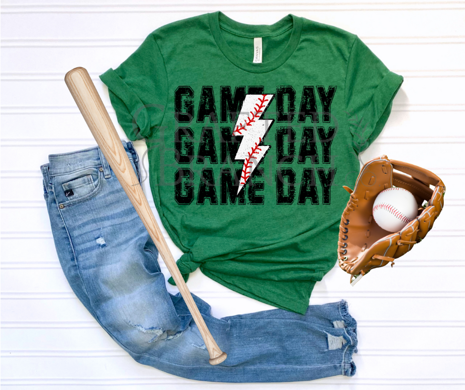 Baseball Lightning Bolt - Game Day