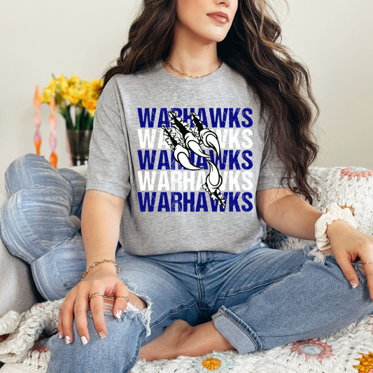 Warhawks Talons Blue & White Tee